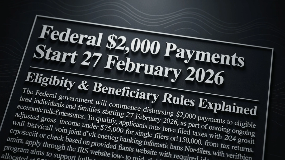 $2000 federal payment 2026