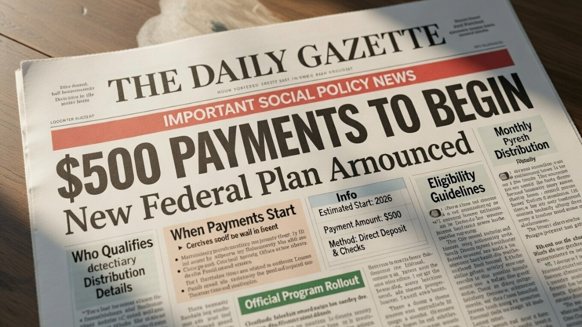 $500 Payments to Begin