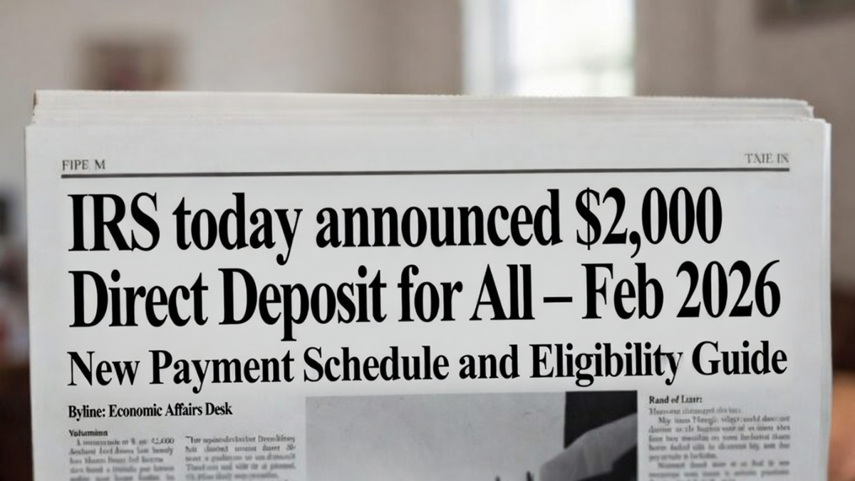 IRS $2000 February 2026